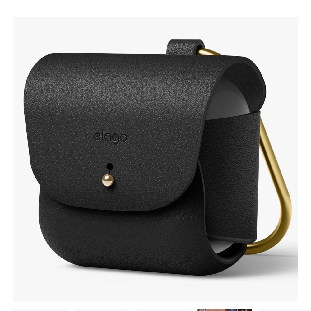 Apple AirPod Pro Headphones Case Black Leather
